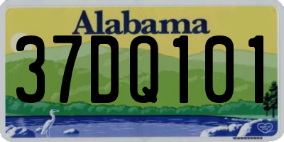 AL license plate 37DQ101