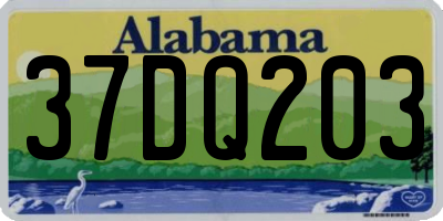 AL license plate 37DQ203