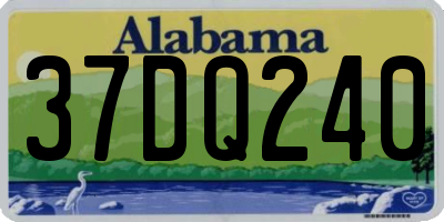 AL license plate 37DQ240