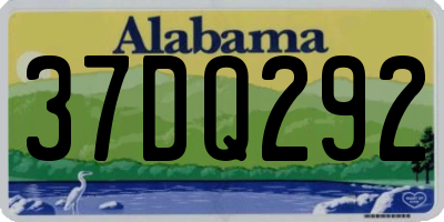 AL license plate 37DQ292