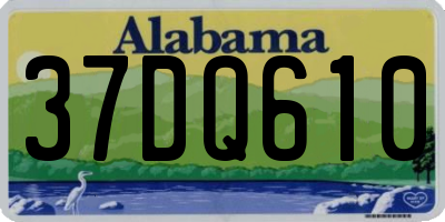 AL license plate 37DQ610