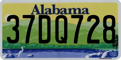 AL license plate 37DQ728