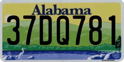 AL license plate 37DQ781