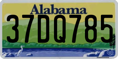 AL license plate 37DQ785