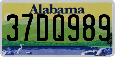 AL license plate 37DQ989