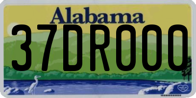 AL license plate 37DR000