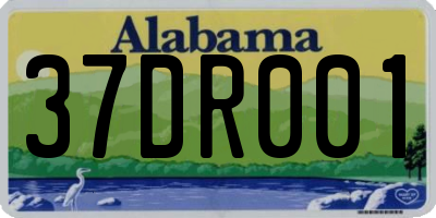 AL license plate 37DR001