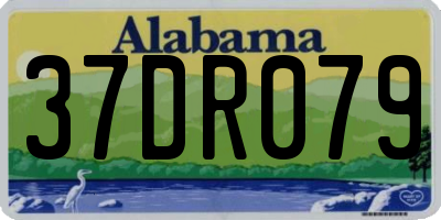 AL license plate 37DR079