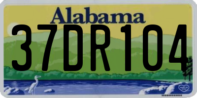 AL license plate 37DR104