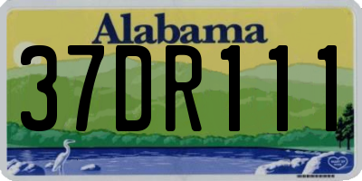 AL license plate 37DR111