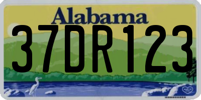 AL license plate 37DR123