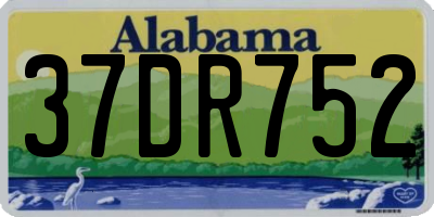 AL license plate 37DR752