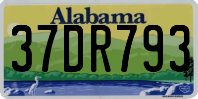 AL license plate 37DR793