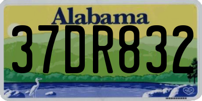 AL license plate 37DR832