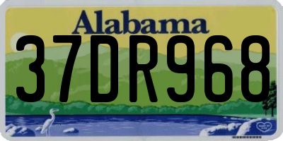 AL license plate 37DR968