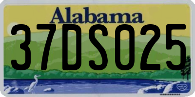 AL license plate 37DS025