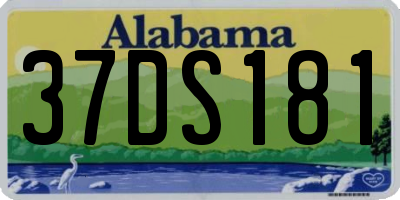 AL license plate 37DS181