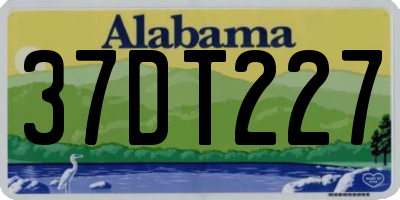 AL license plate 37DT227