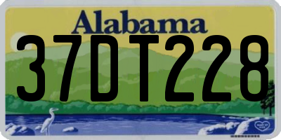 AL license plate 37DT228