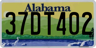 AL license plate 37DT402