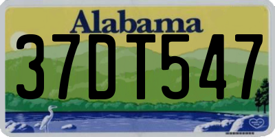 AL license plate 37DT547