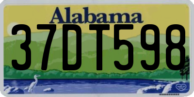 AL license plate 37DT598