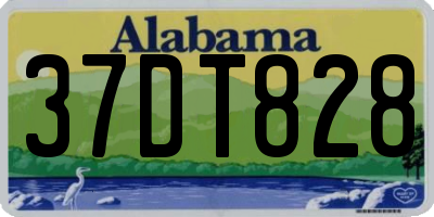 AL license plate 37DT828