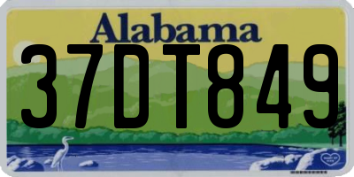 AL license plate 37DT849