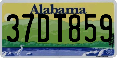 AL license plate 37DT859