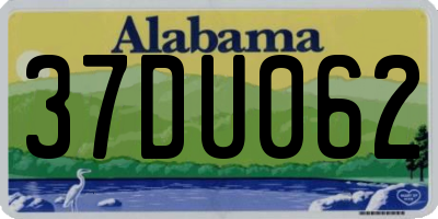 AL license plate 37DU062