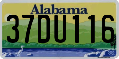 AL license plate 37DU116