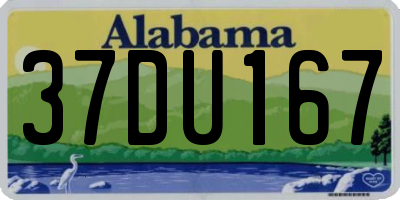 AL license plate 37DU167