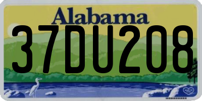AL license plate 37DU208