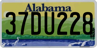 AL license plate 37DU228