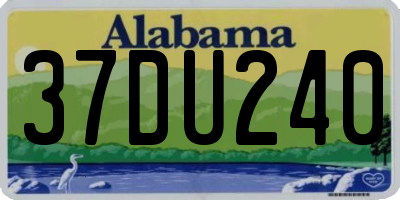 AL license plate 37DU240