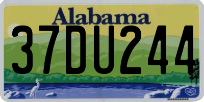 AL license plate 37DU244