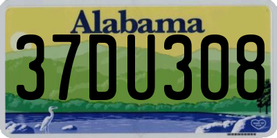 AL license plate 37DU308