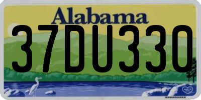 AL license plate 37DU330