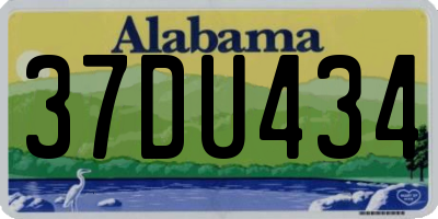 AL license plate 37DU434