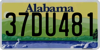AL license plate 37DU481