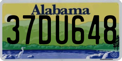 AL license plate 37DU648