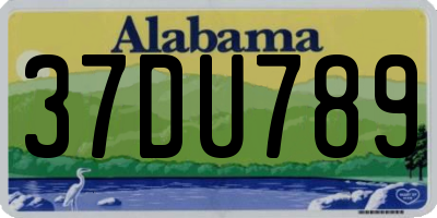 AL license plate 37DU789