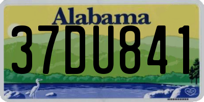 AL license plate 37DU841