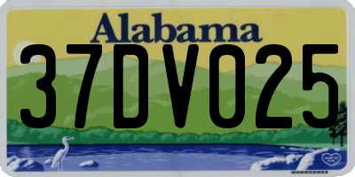 AL license plate 37DV025