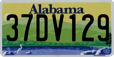 AL license plate 37DV129