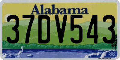AL license plate 37DV543