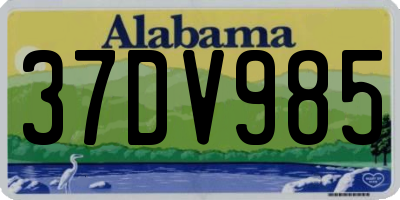 AL license plate 37DV985