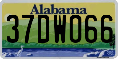 AL license plate 37DW066