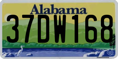 AL license plate 37DW168