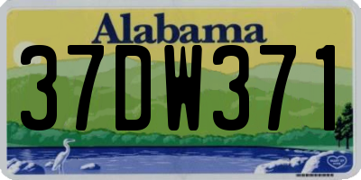 AL license plate 37DW371